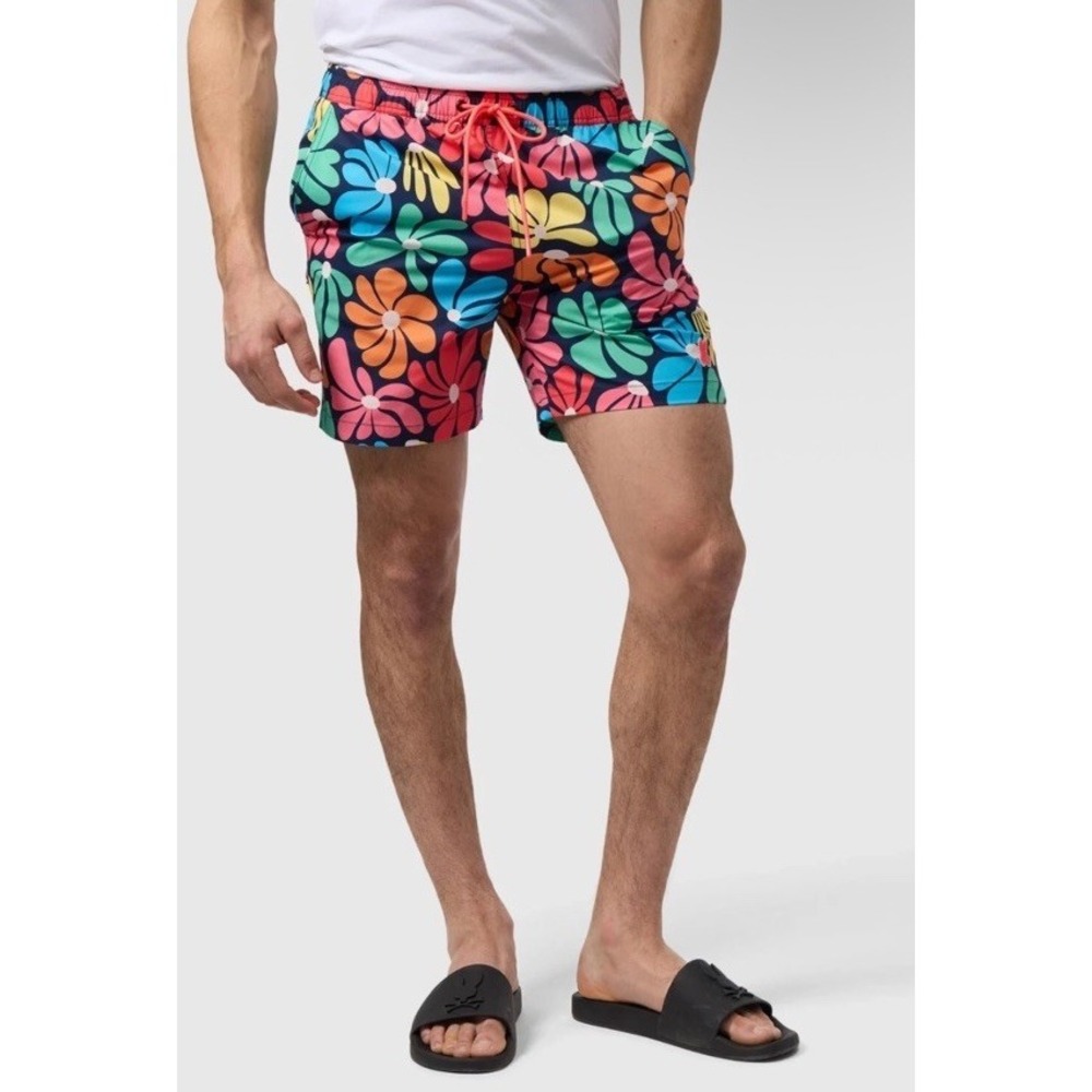 Psycho Bunny Men's Mentz Swim Trunk, Navy,‎ XL